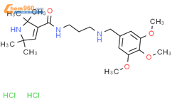 1H-Pyrrole-3-carboxamide,2,5-dihydro-2,2,5,5-tetramethyl-N-[3-[[(3,4,5-trimethoxyphenyl)methyl]amino]propyl]-,hydrochloride (1:2)结构式图片|93798-83-5结构式图片