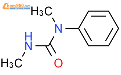 尿素，N，N’-二甲基-N-苯基-（9CI）结构式图片|938-91-0结构式图片