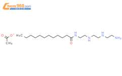 N-(2-((2-((2-Aminoethyl)amino)ethyl)amino)ethyl)dodecanamide monoacetate结构式图片|93942-05-3结构式图片