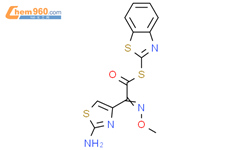 4-2-(1,3-benzothiazol-2-ylsulfanyl)-1-(methoxyimino)-2-oxoethyl-1,3-thiazol-2-amine结构式图片|94088-75-2结构式图片