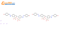 Benzenesulfonicacid, 2,2'-(1,2-ethenediyl)bis[5-[2-(4-hydroxyphenyl)diazenyl]-, potassium salt(1:4)结构式图片|94134-52-8结构式图片