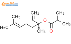 Propanoic acid,2-methyl-, 1-ethenyl-1,5-dimethyl-4-hexenyl ester, (S)- (9CI)结构式图片|94265-99-3结构式图片