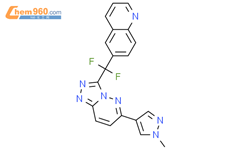 6-[二氟[6-(1-甲基-1H-吡唑-4-基)-1,2,4-三唑并[4,3-b]哒嗪-3-基]甲基]喹啉结构式图片|943540-75-8结构式图片