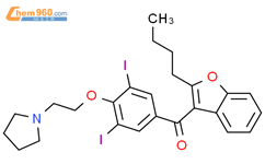 Methanone, (2-butyl-3-benzofuranyl)[3,5-diiodo-4-[2-(1-pyrrolidinyl)ethoxy]phenyl]-结构式图片|945030-65-9结构式图片