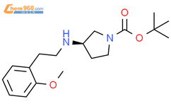 (R)-叔丁基 3-(2-甲氧基苯乙基氨基)吡咯烷-1-羧酸酯结构式图片|947304-23-6结构式图片