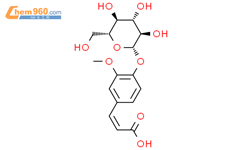 cis-Ferulic acid 4-O-β-D-glucopyranoside结构式图片|94942-20-8结构式图片