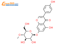 4''-甲氧基染料木苷结构式图片|950910-16-4结构式图片