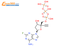 2'-Deoxy-4'-Ethynyl-2-Fluoroadenosine 5'-(Tetrahydrogen Triphosphate)结构式图片|950913-56-1结构式图片