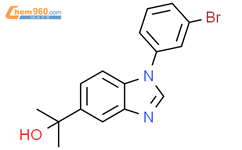 2-(1-(3-溴苯基)-1H-苯并[d]咪唑-5-基)丙-2-醇结构式图片|951655-44-0结构式图片