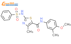 N-(4-甲氧基-3-甲基苯基)-4-甲基-2-[(苯基磺酰基)氨基]-5-噻唑羧酰胺