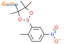 2-甲基-5-硝基苯硼酸频那醇酯结构式图片|957062-84-9结构式图片