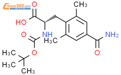 2-((叔丁氧羰基)氨基)-3-(4-氨甲酰-2,6-二甲基苯基)丙酸结构式图片|958001-93-9结构式图片
