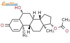 6β,​17β-​dihydroxy-Androsta-​1,​4-​dien-​3-​one-17-​acetate结构式图片|95815-25-1结构式图片