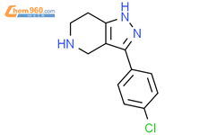 3-(4-氯苯基)-4,5,6,7-四氢-1H-吡唑并[4,3-c]吡啶结构式图片|95936-12-2结构式图片