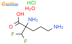 盐酸依氟鸟氨酸一水合物结构式图片|96020-91-6结构式图片
