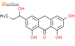 9(10H)-Anthracenone, 1,3,8-trihydroxy-6-(1-hydroxypropyl)-结构式图片|97888-20-5结构式图片