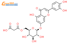 木犀草素7-O-（6’’-丙二酰葡萄糖苷）结构式图片|98767-38-5结构式图片