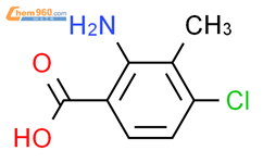 2-胺基-4-氯-3-甲基苯甲酸结构式图片|98968-68-4结构式图片