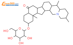 伊贝碱苷A,辛贝甲素-3β-D-葡萄糖苷结构式图片|98985-24-1结构式图片