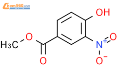 3-硝基-4-羟基苯甲酸甲酯结构式图片|99-42-3结构式图片