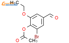 2-Bromo-6-ethoxy-4-formylphenyl acetate结构式图片|99853-25-5结构式图片