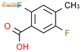 2,5-二氟-4-甲基苯甲酸结构式图片|103877-80-1结构式图片