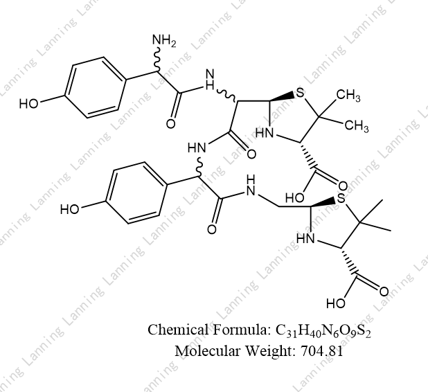 阿莫西林噻唑酸与阿莫西脱酸噻唑酸二聚体1,2,3,4混合物