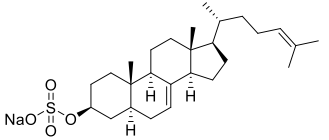 5α-7,24-胆甾二烯硫酸酯钠结构式图片|结构式图片