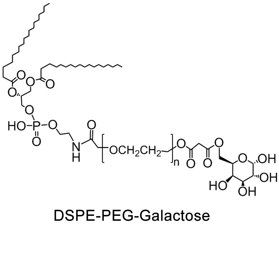二硬脂酰磷脂酰乙醇胺-聚乙二醇-半乳糖、DSPE-PEG-Galactose结构式图片|结构式图片