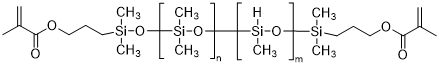Methylacryloxypropyl terminated dimethylsiloxane-methylsiloxane copolymer