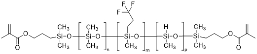 Methylacryloxypropyl terminated dimethylsiloxane-trifluoropropy