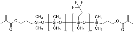 Methylacryloxypropyl terminated dimethylsiloxane-trifluoropropyl(methyl)siloxane copolymer