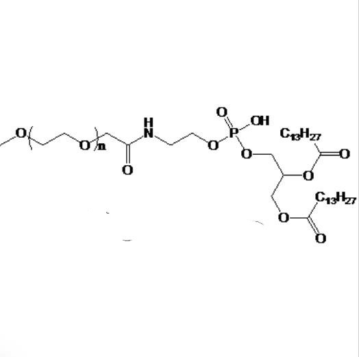 mPEG-DPPE  DPPE-PEG 甲氧基PEG二棕榈酰磷脂酰乙酰胺结构式图片|结构式图片