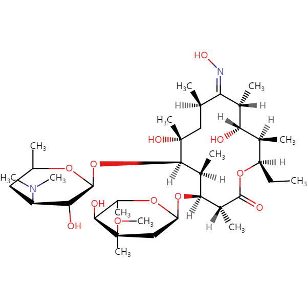红霉素B肟结构式图片|结构式图片