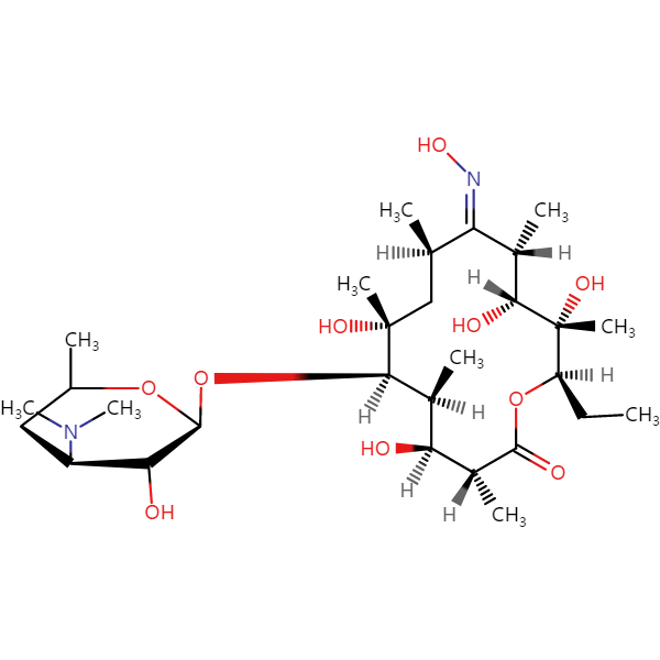 3-O-去克拉定糖红霉素肟结构式图片|结构式图片