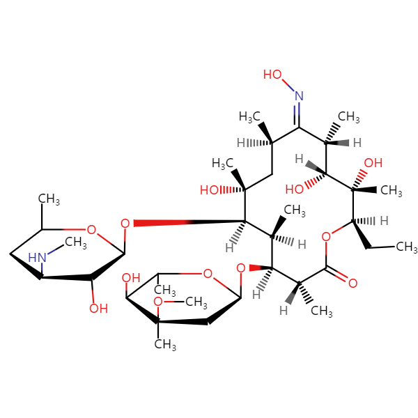 3'-N-去甲基红霉素A肟结构式图片|结构式图片