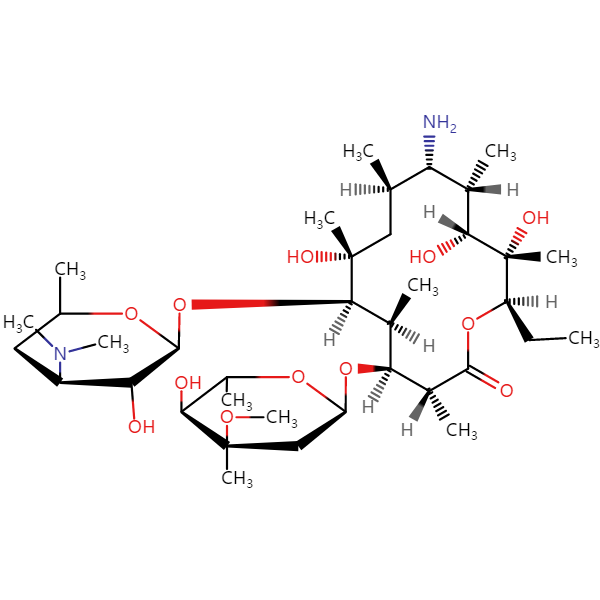 地红霉素胺结构式图片|结构式图片