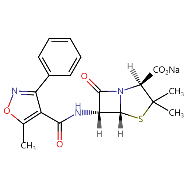 苯唑西林钠结构式图片|结构式图片