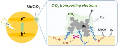 An unexplored role of the CrOx shell in an elaborated Rh/CrOx core–shell cocatalyst for photocatalytic water splitting: a selective electron transport pathway from semiconductors to core metals, boosting charge separation and H2 evolution