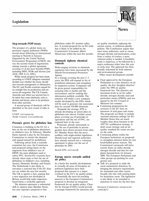 News Legislation Environmental quality Chemical hazards Research news Agriculture and nutrition Publications Events Web bytes Info gateways