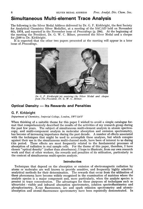 Simultaneous multi-element trace analysis