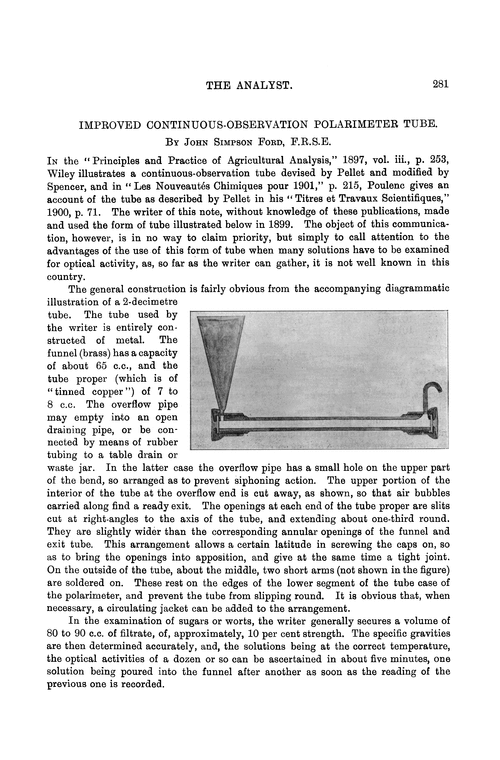 Improved continuous-observation polarimeter tube