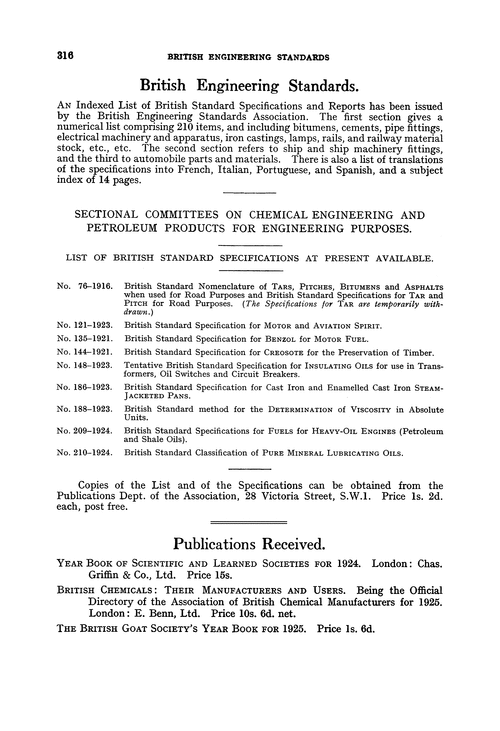 British Engineering Standards