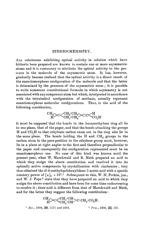 Stereochemistry