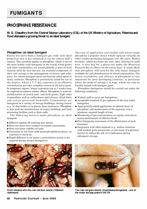 Phosphine resistance