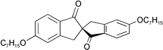 Graphical abstract: A new dopant for ferroelectric liquid crystals with a chiral 2,2′-spirobiindan-1,1′-dione core