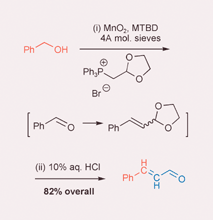 Graphical abstract: Two carbon homologated α,β-unsaturated aldehydes from alcohols using the in situ oxidation–Wittig reaction