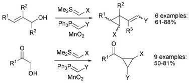 Graphical abstract: Tandem oxidation processes: a combined phosphorus- and sulfur-ylide approach to polysubstituted cyclopropanes