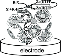 Graphical abstract: Voltammetric detection of organohalides by redox catalysis: improved sensitivity by immobilisation within a cubic phase liquid crystal