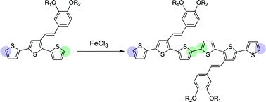 Graphical abstract: Towards functionalized poly(terthiophenes): regioselective synthesis of oligoether-substituted bis(styryl)sexithiophenes